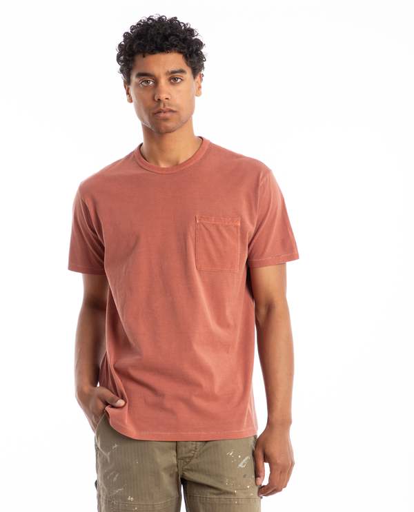 RRL Garment Dyed Crewneck Tee - Vintage Red | Garmentory