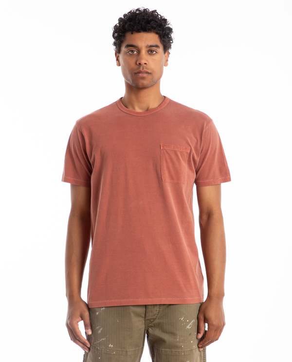 RRL Garment Dyed Crewneck Tee - Vintage Red | Garmentory