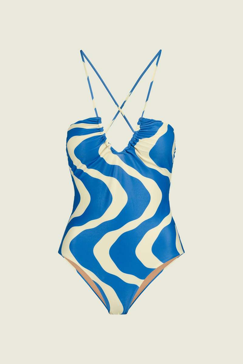 OAS Blue Rippling Iodio Bathing Suit - Blue