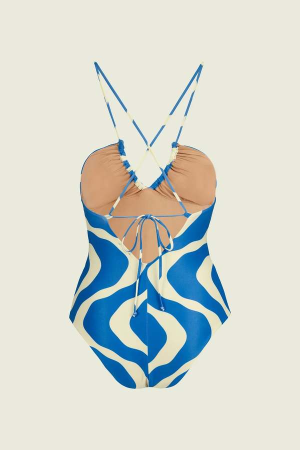 OAS Blue Rippling Iodio Bathing Suit - Blue
