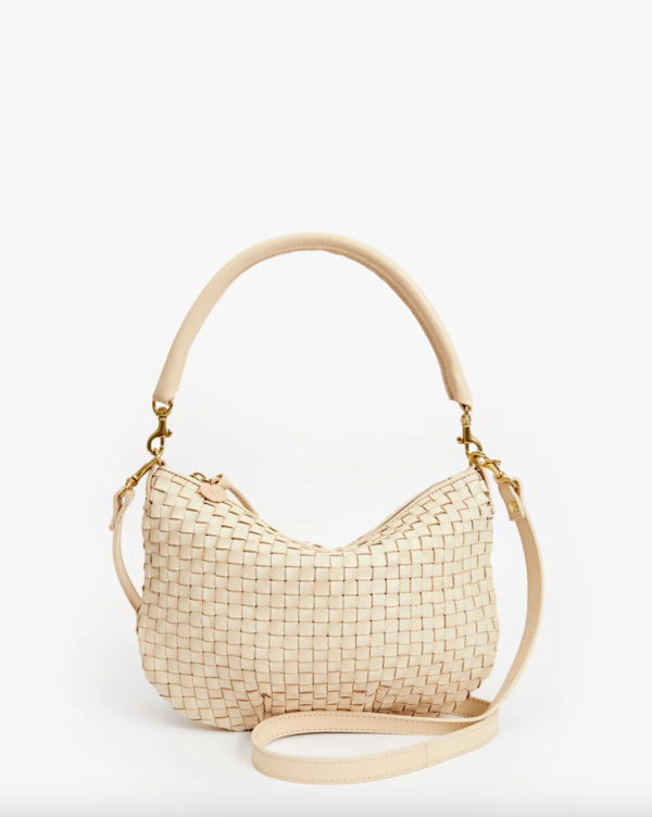 Clare V. Petit Moyen - Cream Woven Checker
