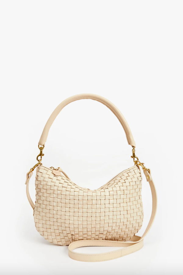 Clare V. Petit Moyen - Cream Woven Checker