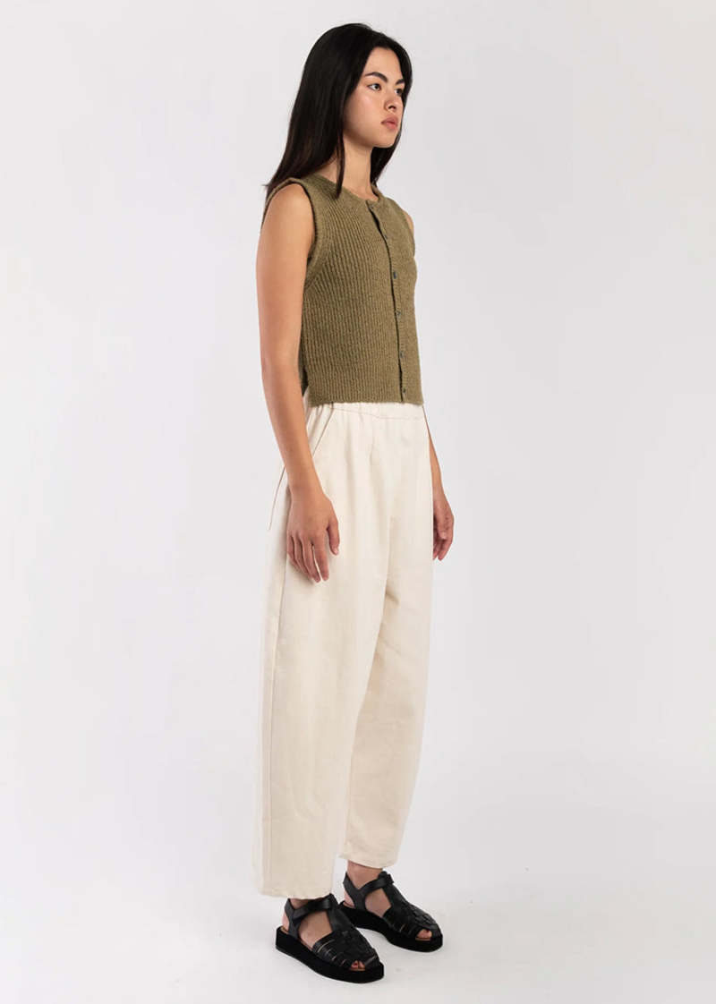 Micaela Greg Boucle Rib Vest - Ivy