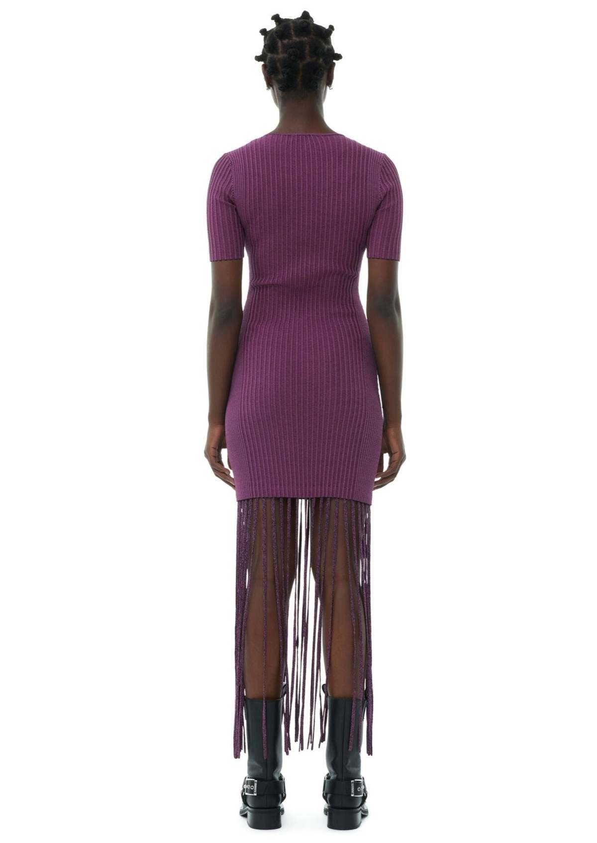 ワンピース Ganni 'Melange Rib Knit Mini' dress Melange Knit Mini Dress