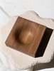 CristaSeya Handturned Vide Poche Afrormosia Solid Natural Wood Bowl - Brown - Thumbnail 2