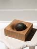 CristaSeya Handturned Vide Poche Afrormosia Solid Natural Wood Bowl - Brown - Thumbnail 5