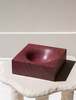 CristaSeya Handturned Vide Poche Amaranth Solid Wood Bowl - Beet Red - Thumbnail 3