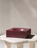CristaSeya Handturned Vide Poche Amaranth Solid Wood Bowl - Beet Red - Thumbnail 5