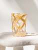 CristaSeya Murano Glass Cup - Yellow Losange - Thumbnail 1