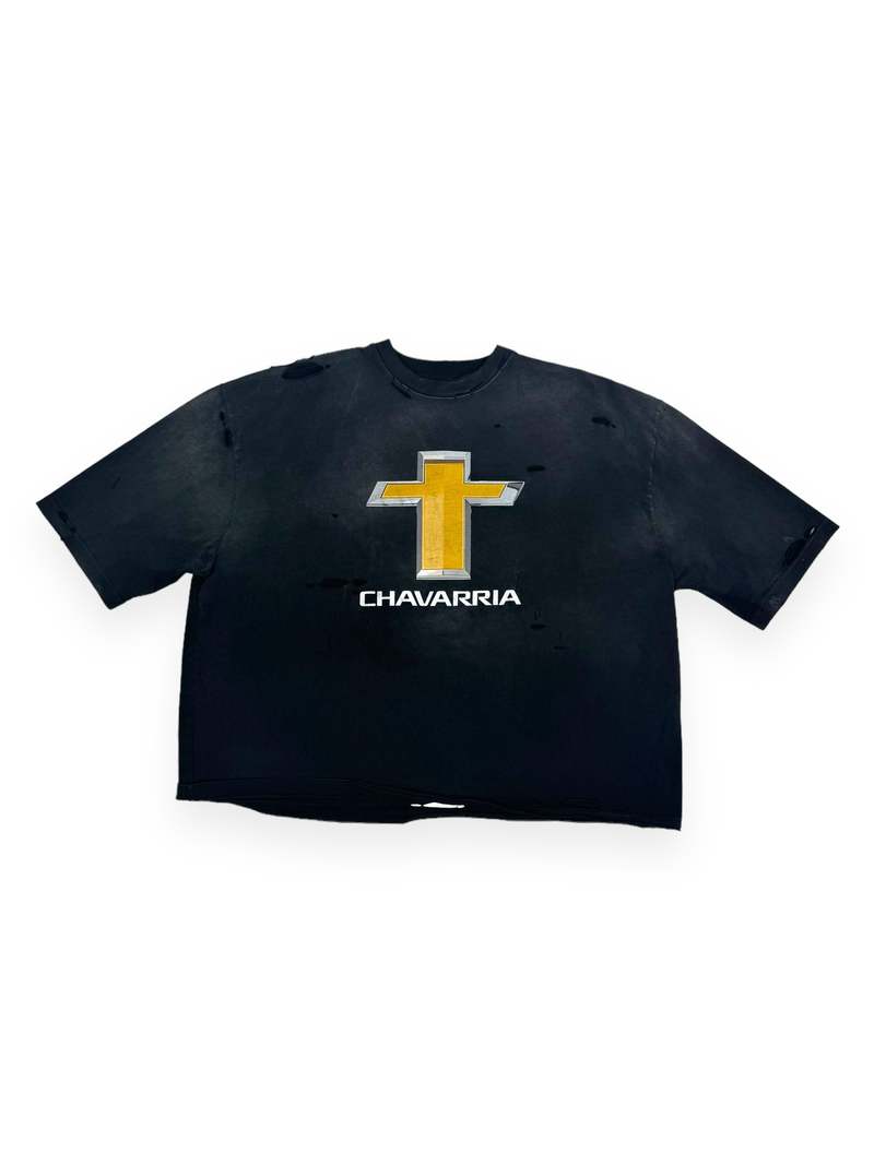 Willy Chavarria BUILT TOUGH TEE - Washed Black | Garmentory