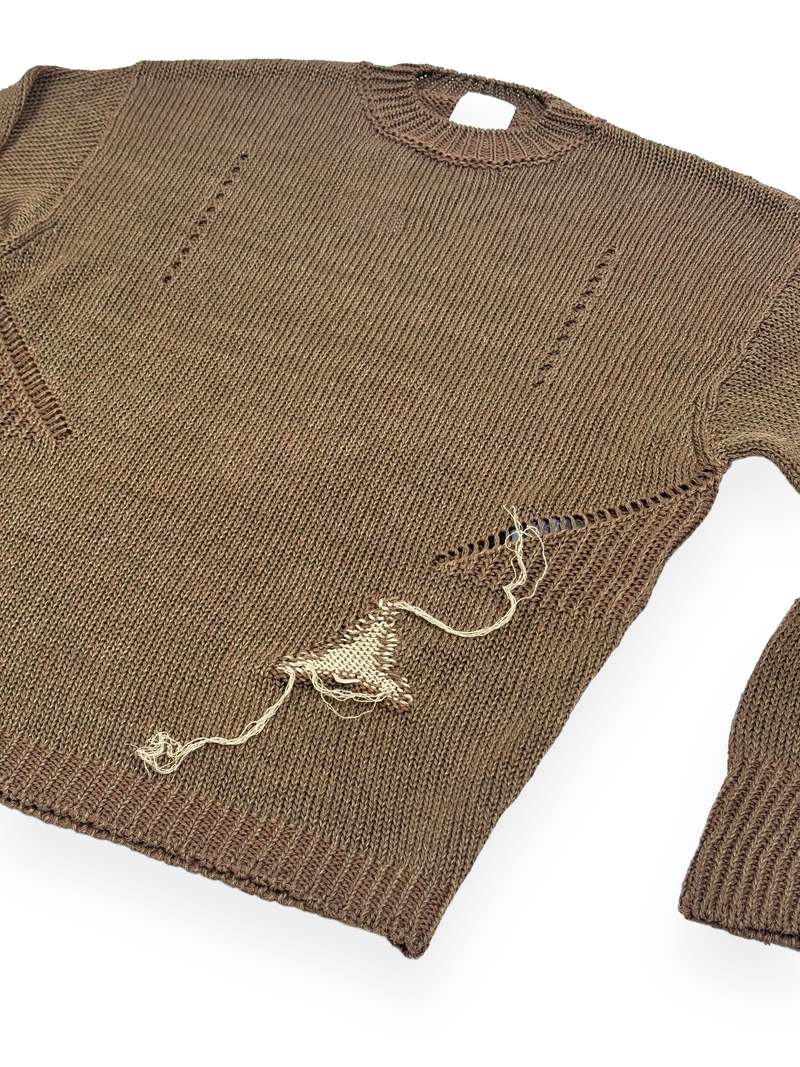 ROA Hemp crewneck ブラウン