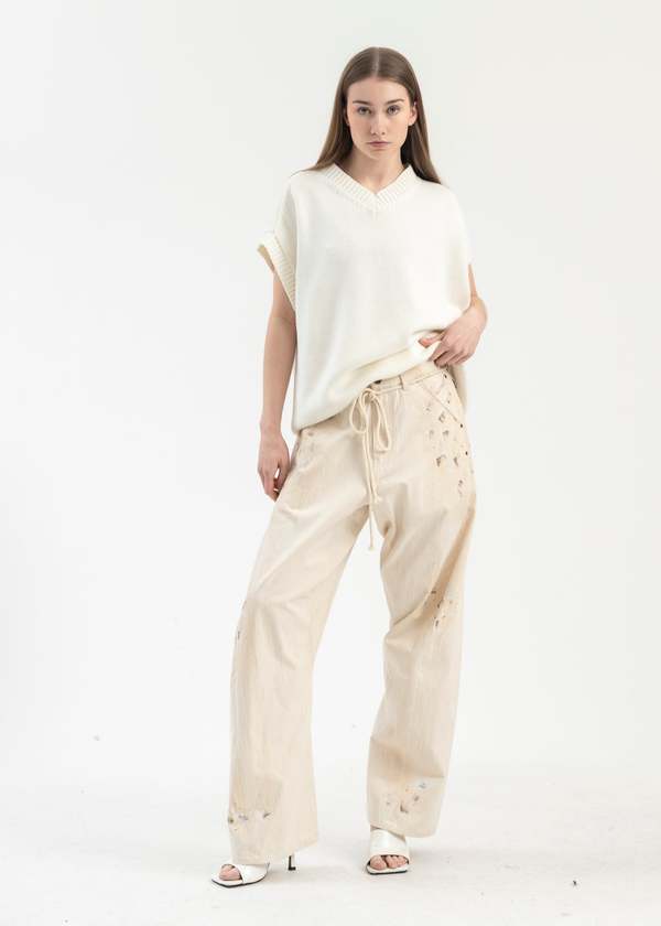 Epide Prefab PAINTING PANTS - WHITE