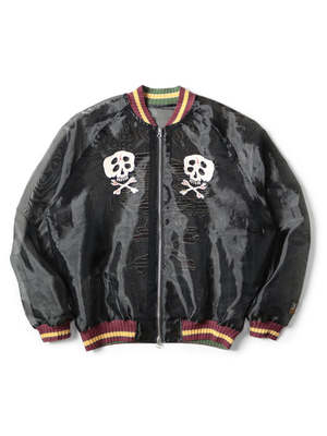 希少美品Kapital Sheer Pearl Souvenir Jacket Kapital Sheer Pearl Souvenir Jacket - Rain Skull/Black | Garmentory