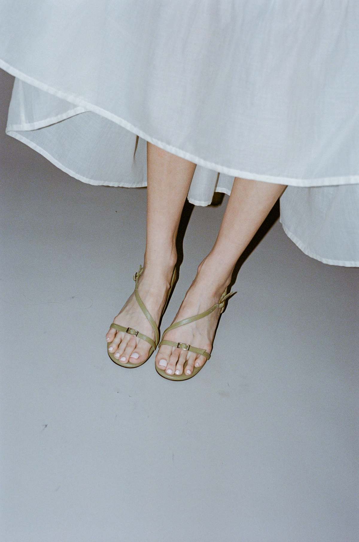 PALOMA WOOL｜SANDALS (Mara (SH0007-511)) MARA-Olive square-shaped heel strappy sandals – Paloma Wool
