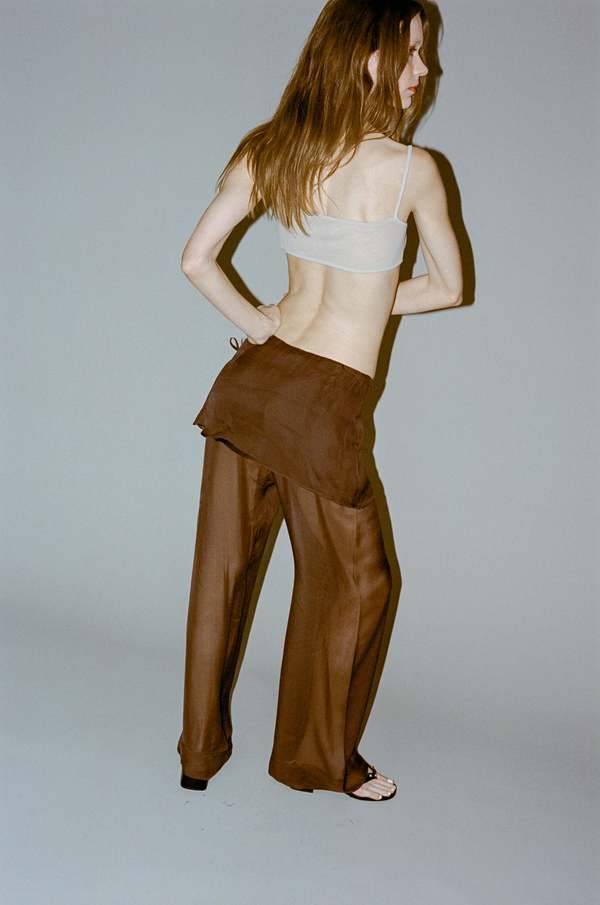 Paloma Wool Silk Archive Pant - Brown | Garmentory