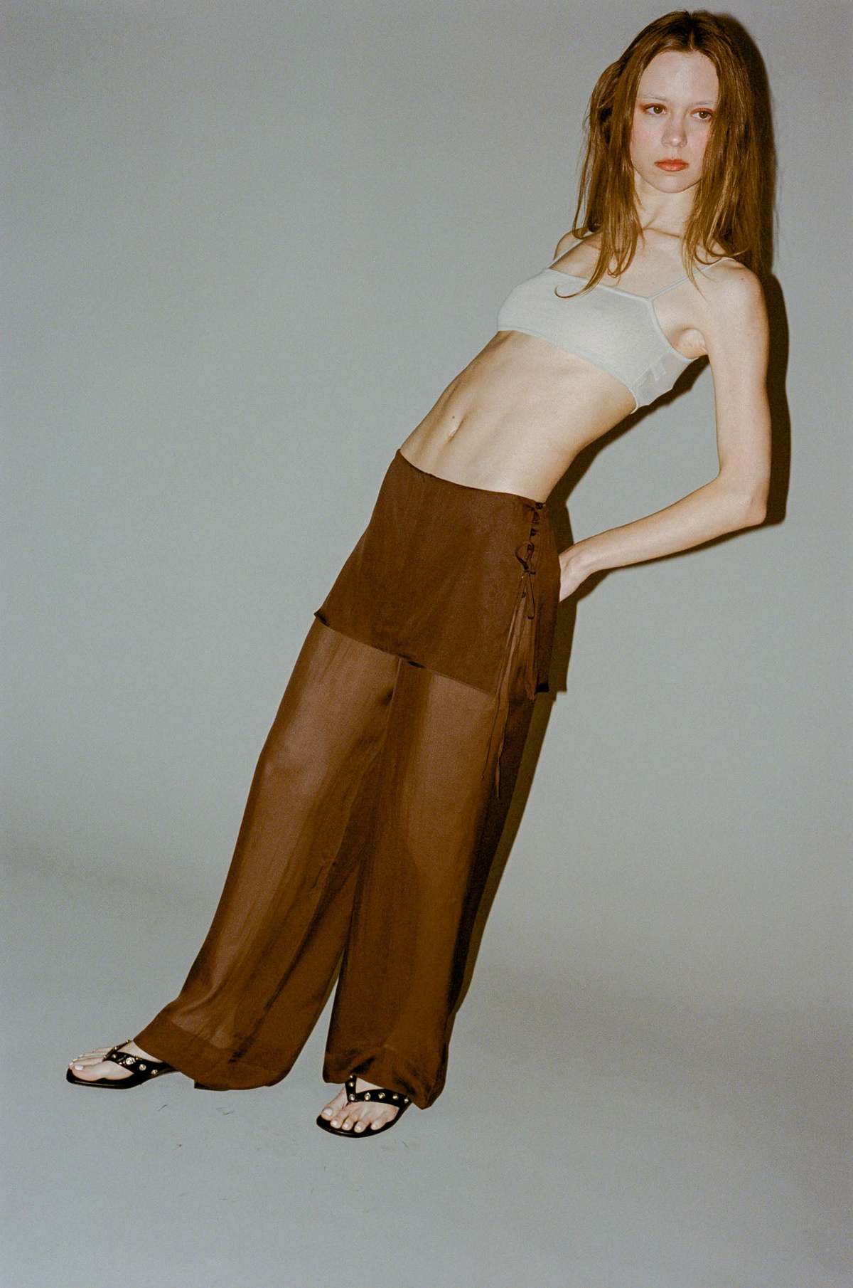 Paloma Wool Silk Archive Pant - Brown | Garmentory