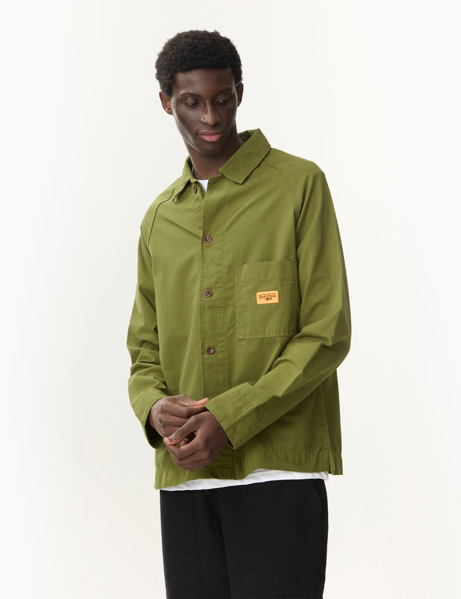 Service Works Ripstop FOH Jacket - Pesto Green | Garmentory