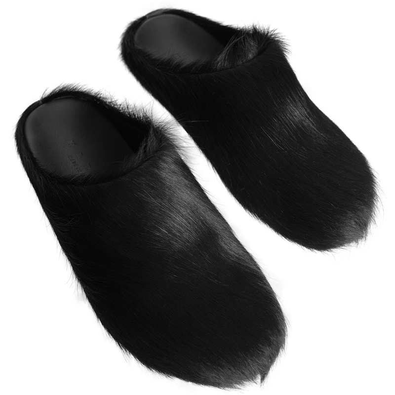 フラットシューズ Mules - Marni - Leather - Black Marni Fussbett mules - Black | Garmentory