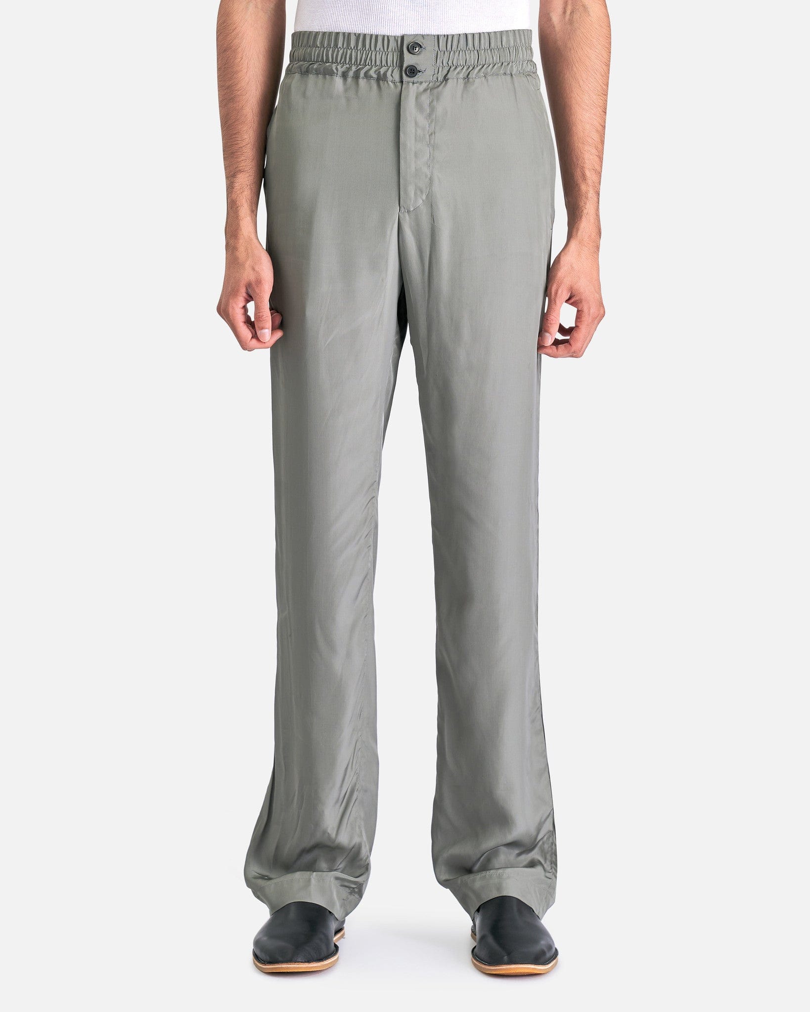 DRIES VAN NOTEN | PRIFFITH COTTON TWILL PANTS GREY パンツ Dries Van Noten PRIFFITH Cotton Twill Pants Gray