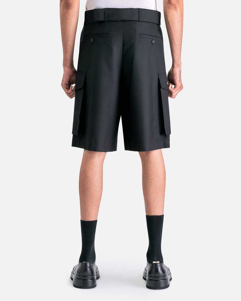 パンツ DRIES VAN NOTEN 24ss piers bis short 50 Dries Van Noten Piers Bis Short - Black | Garmentory