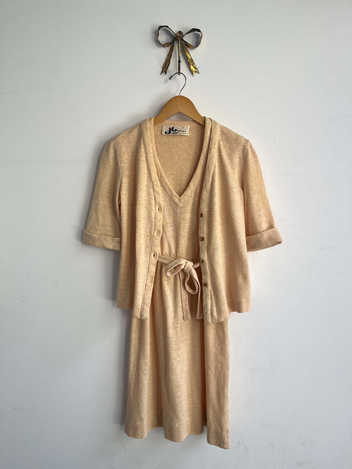 Vintage Butter Knit Dress Set - Yellow | Garmentory