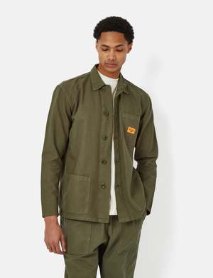 Service Works Canvas Coverall Jacket - Olive Green | Garmentory