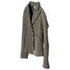 TRANSIT PAR-SUCH (Italy) Denim Cotton Blend Napoleon Collar Shooting Jacket Olive : M - Thumbnail 4