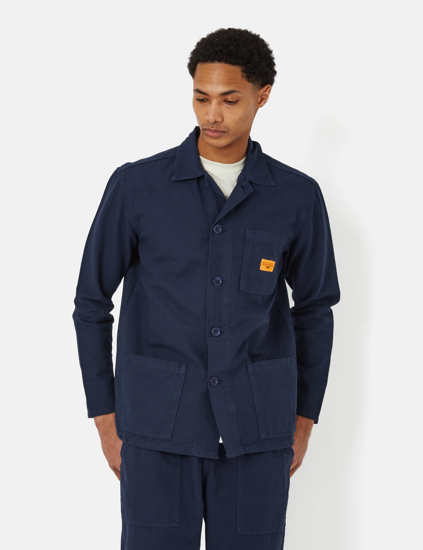 kozy Coverall Jacket（NAVY BLUE） Bulwark 12.2 Cal Deluxe Flame Resistant Coverall