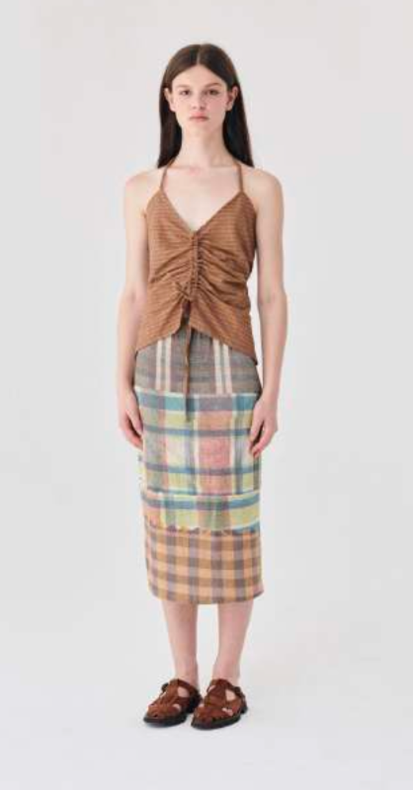 Mundaka Bamboo Midi Skirt - Collage Print