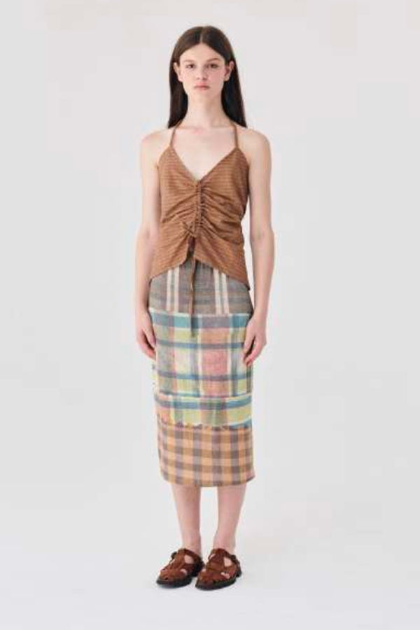 Mundaka Bamboo Midi Skirt - Collage Print