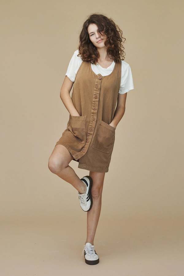 Jungmaven Jumper Dress - Dark Matcha | Garmentory