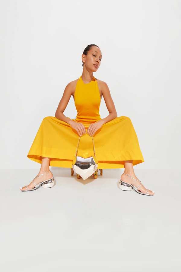 simon miller junjo dress orange Simon Miller Junjo Knit & Poplin Dress