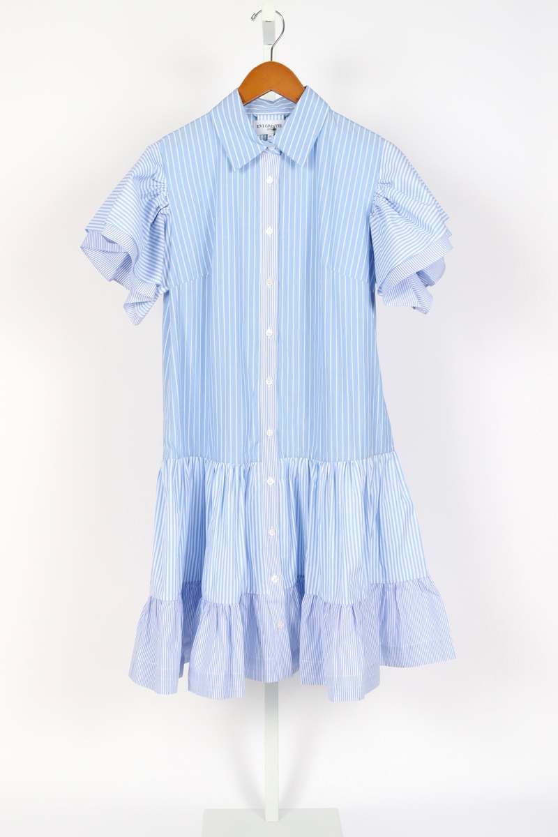 evi grintela Kora Dress - Blue/White | Garmentory