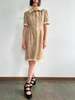 Valentino Raw Silk Woven Shirtdress - Nutmeg/Mustard - Thumbnail 1