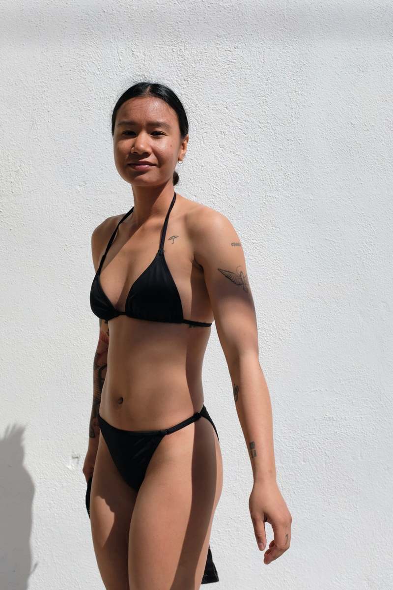 NU SWIM Drip Top - Black