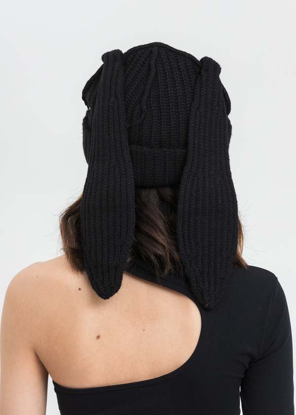 Charles Jeffrey Loverboy Chunky Rabbit Beanie - Black | Garmentory