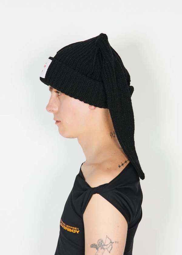 Charles Jeffrey Loverboy Chunky Rabbit Beanie - Black | Garmentory