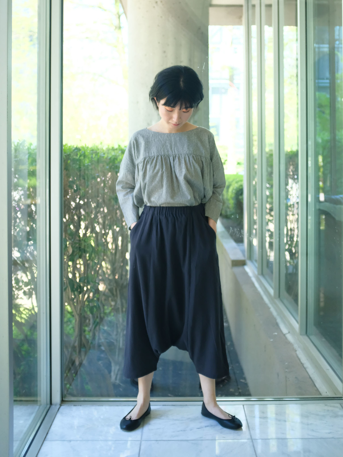 【evam eva】cotton sarrouel pants ノースシー evam eva｜cotton sarrouel pants｜ladies',bottoms