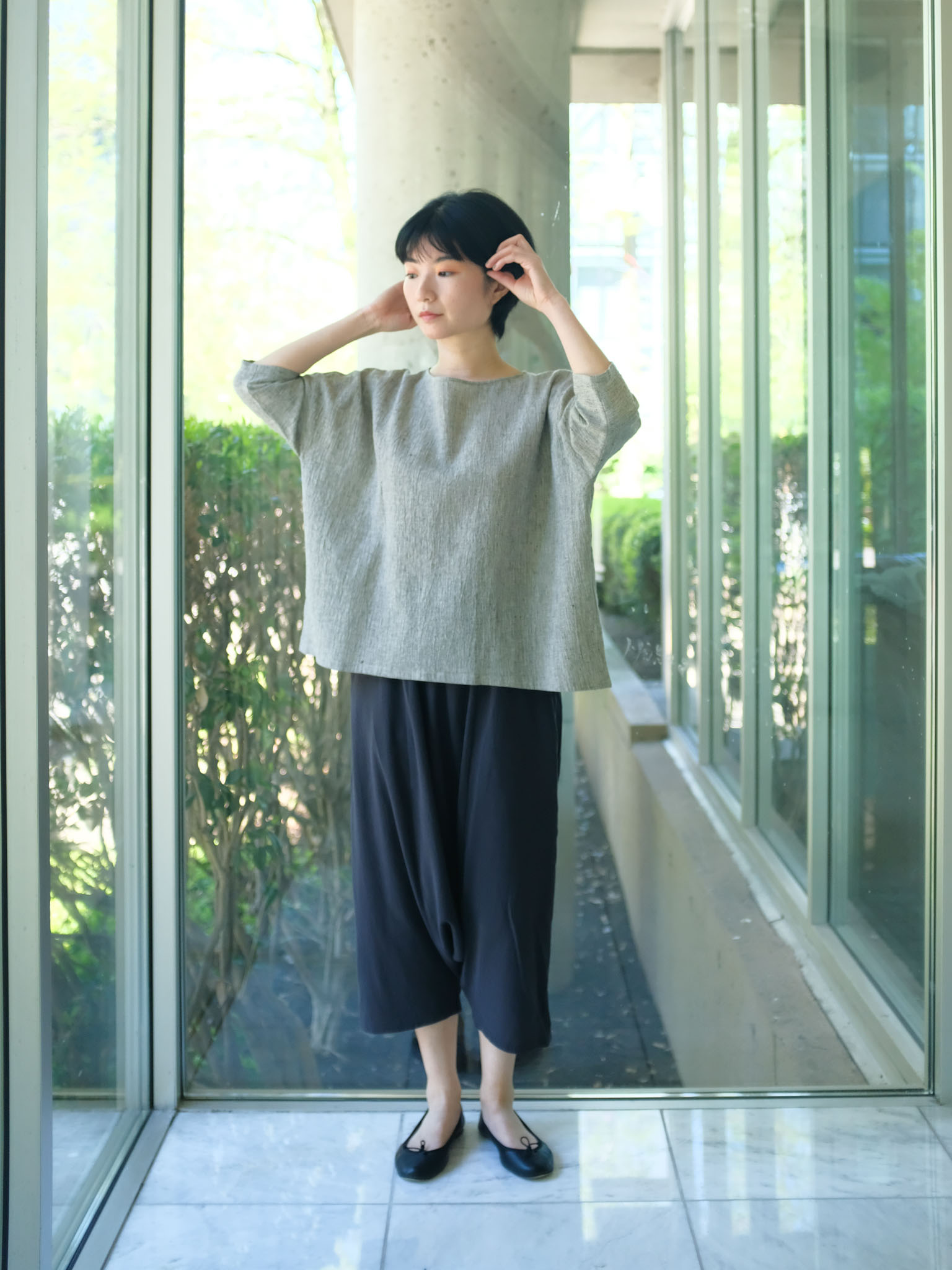 トップス evam eva cotton linen pullover Evam-Eva-Linen-Cotton-Pullover
