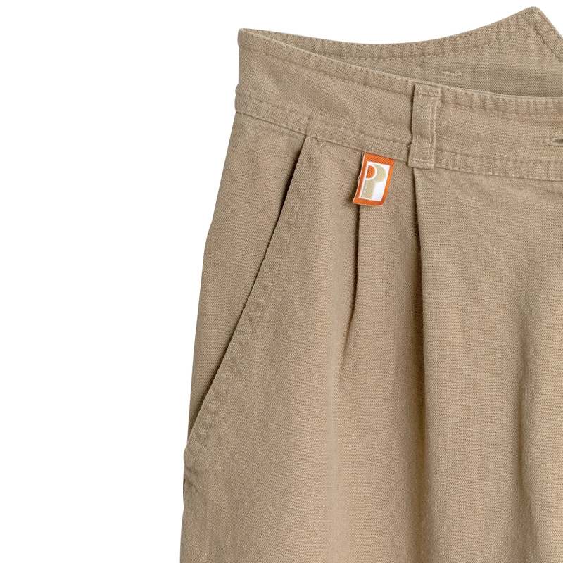 CABRINI club (Italy) Interlock Knit Polyester Cigarette Pants Brown : M