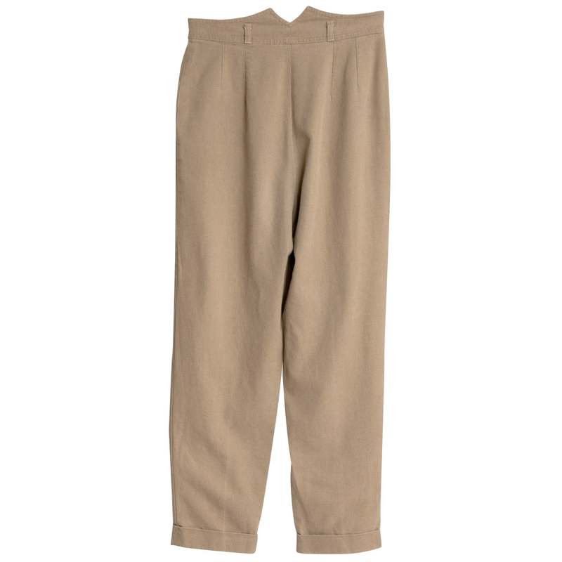 CABRINI club (Italy) Interlock Knit Polyester Cigarette Pants Brown : M