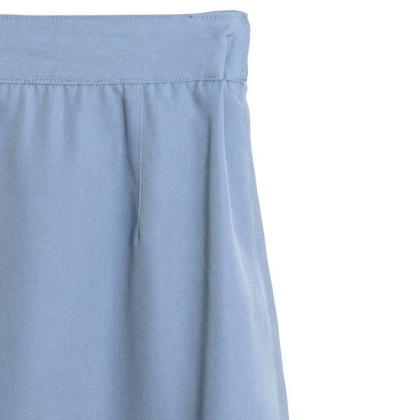 ARA 70s Twill Weave A-Line Midi Skirt - Baby Blue