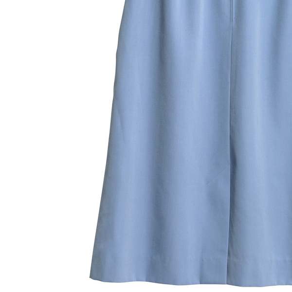 ARA 70s Twill Weave A-Line Midi Skirt - Baby Blue