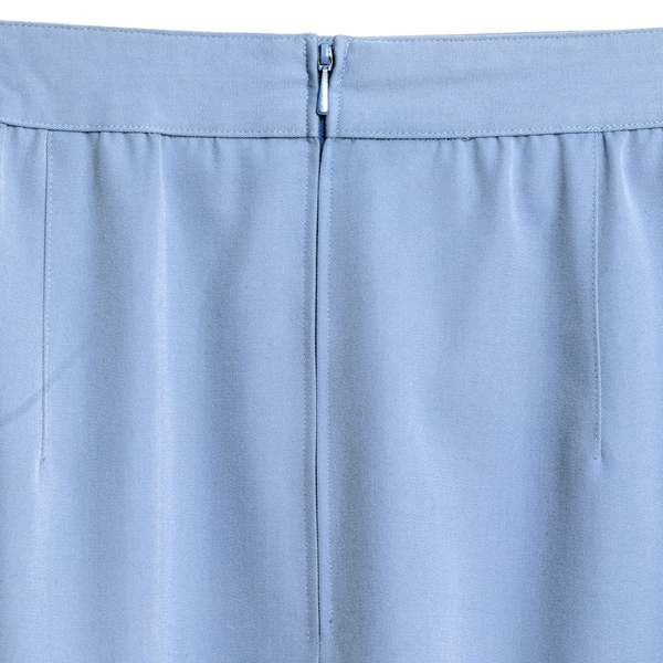 ARA 70s Twill Weave A-Line Midi Skirt - Baby Blue
