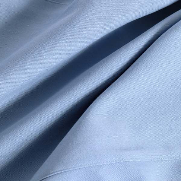 ARA 70s Twill Weave A-Line Midi Skirt - Baby Blue