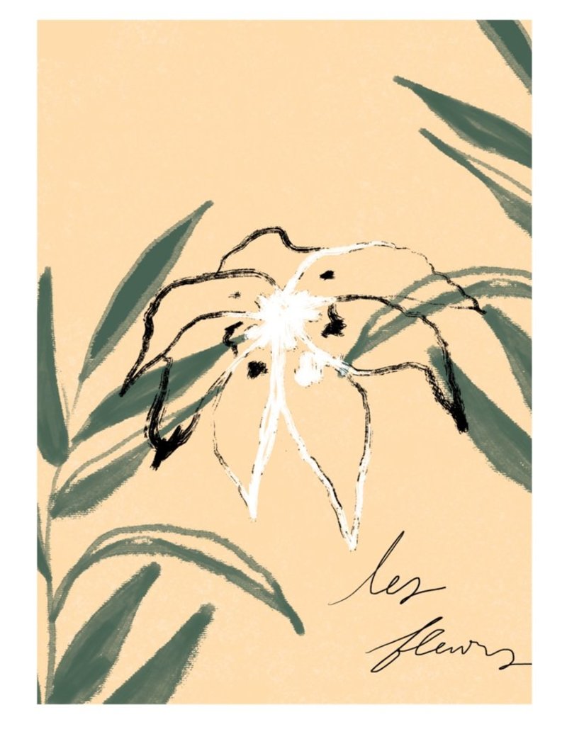 SOBRIQUET SIMPLE FLEUR PRINT ART - Green SOBRIQUET SIMPLE FLEUR PRINT ART - Green