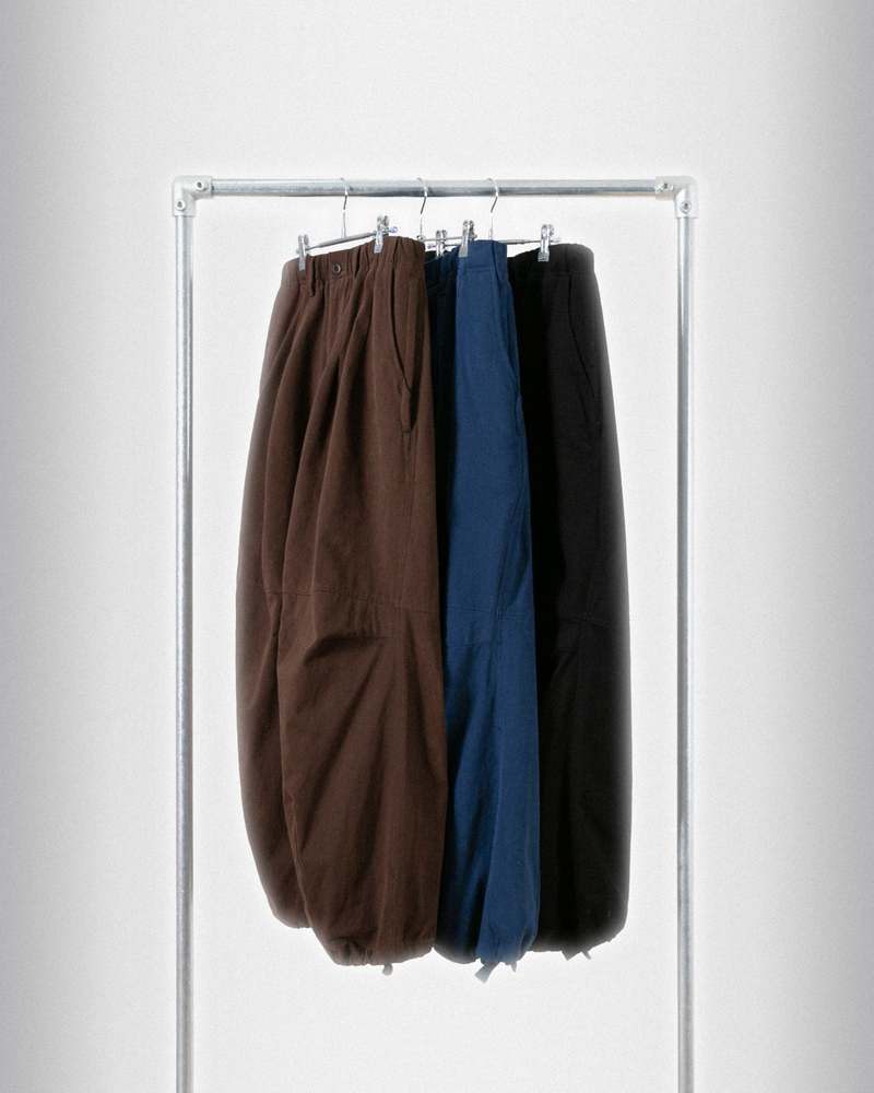 【ANGLAN】Palette Check Balloon Pants Anglan Panel Round Balloon Pants - Brown | Garmentory