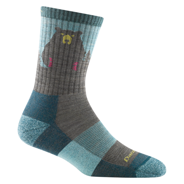 Darn Tough Bear Town Micro Crew Lightweight Hiking Sock - Aqua