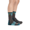 Darn Tough Bear Town Micro Crew Lightweight Hiking Sock - Aqua - Thumbnail 6