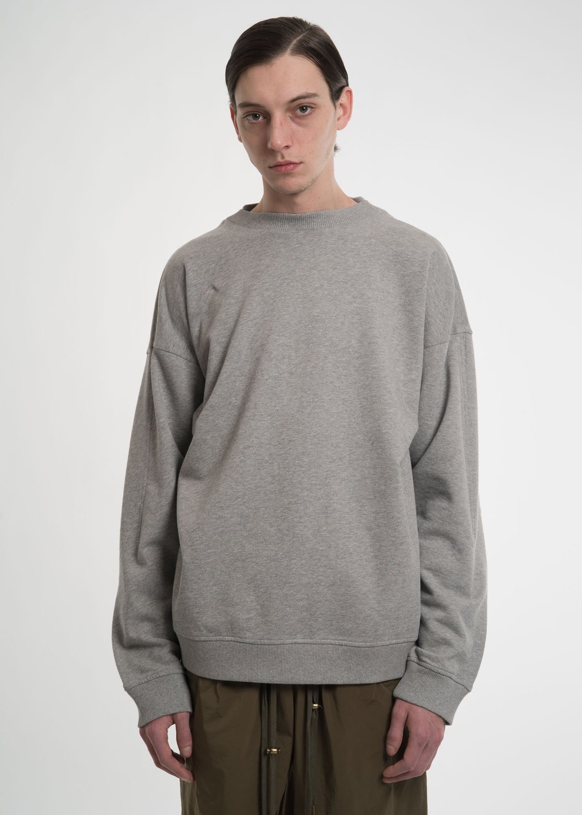 Y/project Grey Double Shoulder Sweatshirt | Garmentory